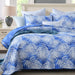 Palm leaf 100% Cotton Coverlet Bedspread Bedcover Set - Queen Size LAST ONE
