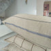 Irish Plaid Rustic Linen Cotton Cushion Feather Filled 55cm Square - Black