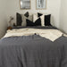 Santorini Pure French Linen Duvet Cover Quilt Cover Set - Charcoal