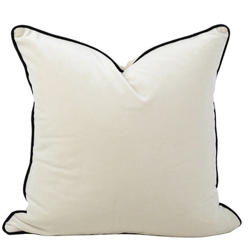 The Boulevarde Luxe Velvet Cushion Squrae 50cm - Cream White