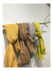 Pure French Linen Hand-woven Long Scarves - Mushroom
