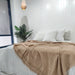 Pure Texture  Cotton Fringe  Bed Cover &  Throw 180 x 220cm - Coral