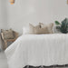 Santorini Pure French Linen Duvet Cover Quilt Cover Set - White