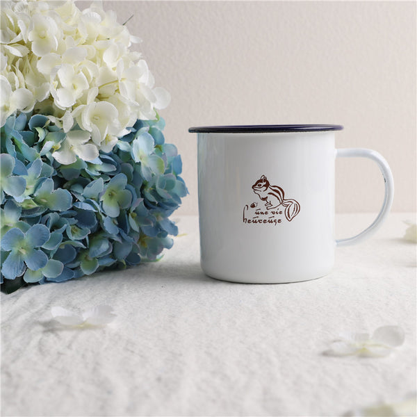 Enamel Cup Boutique Collection- Squirrel