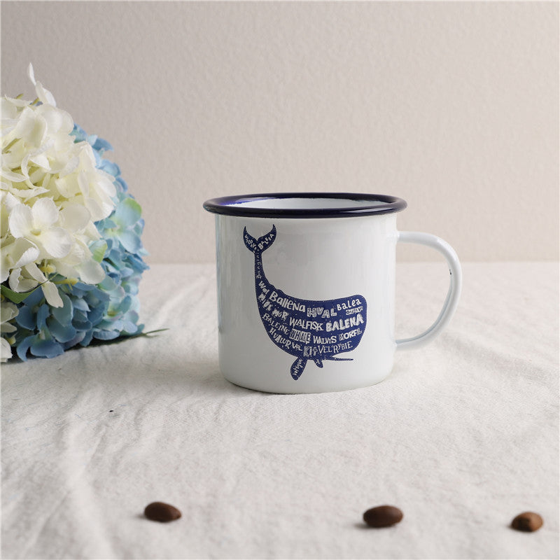 Enamel Cup Boutique Collection- Blue Whale