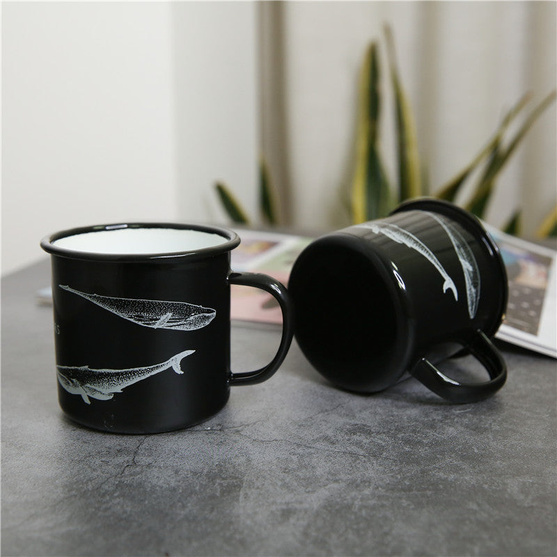 Enamel Cup Boutique Collection- Whale Lovers